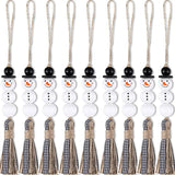 9Pcs Xmas Wooden Farmhouse Bead Garland Ornaments