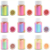 9Pcs Chameleons Pigment Pearlescent Epoxy Resin Glitter