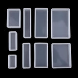 9Pcs Rectangle Silicone for Resin Jewelry Making Crafts Tool