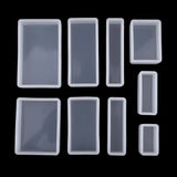 9Pcs Rectangle Silicone for Resin Jewelry Making Crafts Tool