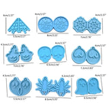 9Pcs Earrings Molds Hanging Pendant Decor Silicone Mold