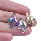 9Pcs Food Mushroom Charms DIY Necklace Earrings Jewelry Supplies Bulk