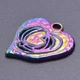 9Pcs Hammered Hollow Heart Charms Pendant for DIY Earrings Necklaces