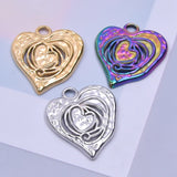 9Pcs Hammered Hollow Heart Charms Pendant for DIY Earrings Necklaces