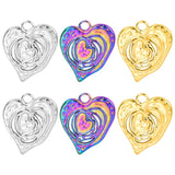 9Pcs Hammered Hollow Heart Charms Pendant for DIY Earrings Necklaces