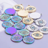 Stainless Steel Triple Crescent Moon Star Charms Pendant