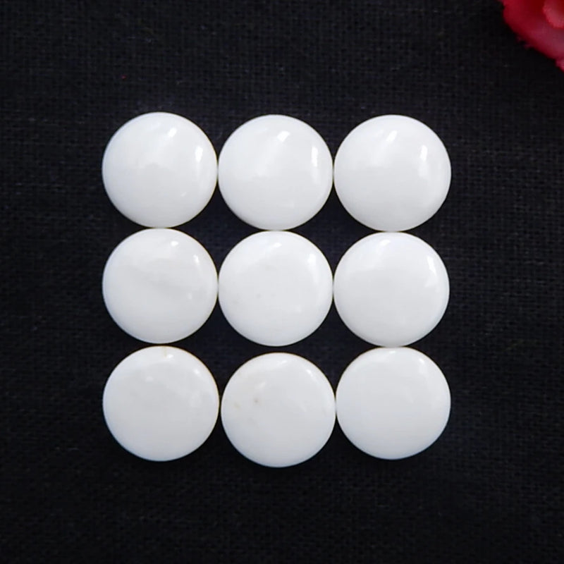 9Pcs Agate Gemstone Cabochons for DIY Jewelry Making 13x13x5mm