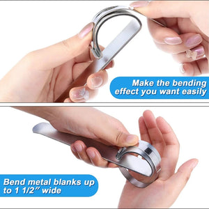 9Pcs Aluminum Bracelet Blanks Bangle Bracelet Kit for Stamping DIY Bracelet