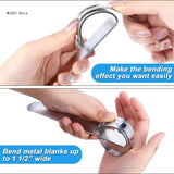 9Pcs Aluminum Bracelet Blanks Bangle Bending Bar Kit for Stamping