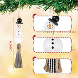 9Pcs Snowman Bead Garland Christmas Tree Ornaments Xmas Wooden Farmhouse Bead