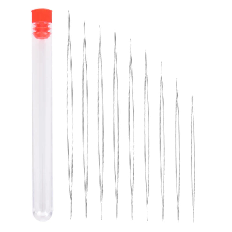 9Pcs Big Eye Collapsible Embroidery Needles Assorted Size Jewelry Tool