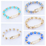 Colorful Bracelet for Women Girls Moon Heart Bead Stainless Steel Bracelets