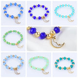Colorful Bracelet for Women Girls Moon Heart Bead Stainless Steel Bracelets