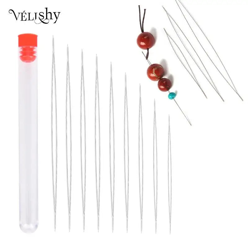 9Pcs Steel Large Eye Collapsible Embroidery Beading Sewing Needles