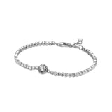 S925 Silver Bracelet with Logo Classic Bead Diamond for Girls' Holiday Birthday