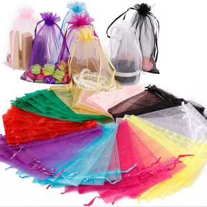 Mesh Wedding Gift Bag Drawstring Tulle Bag