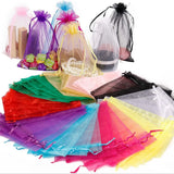 Mesh Wedding Gift Bag Drawstring Tulle Bag