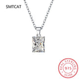 9ct Created Red Ruby 925 Sterling Silver Pendant Necklace for women
