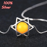 9mm Sterling-Silver Pendant DIY Inlaid Amber Wax Turquoise Beads