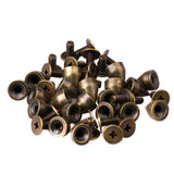 9mm 100Pcs Brown Cone Screwback Metal Studs Leathercraft Rivet