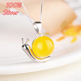 925 Sterling-Silverr Plated Platinum Pendant Blank with Honeywax Beads