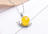 925 Sterling-Silverr Plated Platinum Pendant Blank with Honeywax Beads