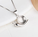 925 Sterling-Silverr Plated Platinum Pendant Blank with Honeywax Beads