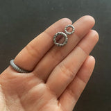 925 Sterling Silver Meteorite Crater Running Ring Pendant Beads
