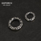 925 Sterling Silver Meteorite Crater Running Ring Pendant Beads
