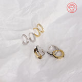 Dainty 14K Crystal Diamond Hoop Earrings for Women