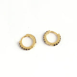 Dainty 14K Crystal Diamond Hoop Earrings for Women