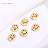 9mm 14K Plated Flat Pendants Brass Hollow Charms DIY Jewelry Making Supplies