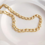 9mm 14K Brass Snake Skin Cuban Necklace Key Chain
