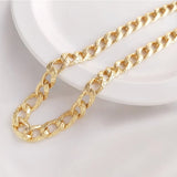 9mm 14K Brass Snake Skin Cuban Necklace Key Chain