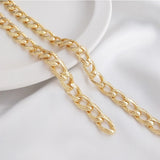 9mm 14K Brass Snake Skin Cuban Necklace Key Chain