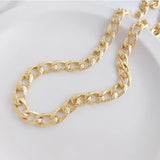 9mm 14K Brass Snake Skin Cuban Necklace Key Chain
