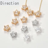 9mm Copper Plated 14k Silver Star Pendant for Diy Jewelry