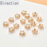 9mm Copper Plated 14k Silver Star Pendant for Diy Jewelry