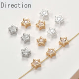 9mm Copper Plated 14k Silver Star Pendant for Diy Jewelry