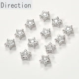 9mm Copper Plated 14k Silver Star Pendant for Diy Jewelry