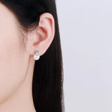 9mm Freshwater Pearl Bridesmaid Stud Earrings with Moissanite Top