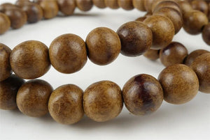 9mm Agilawood Aloeswood Bracelet 3 Laps Round Beads Stretch Wood Jewelry