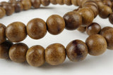 9mm Agilawood Aloeswood Bracelet 3 Laps Round Beads Stretch Wood Jewelry