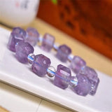 9mm Fluorite Bracelet Natural Colorful Healing Love Gift