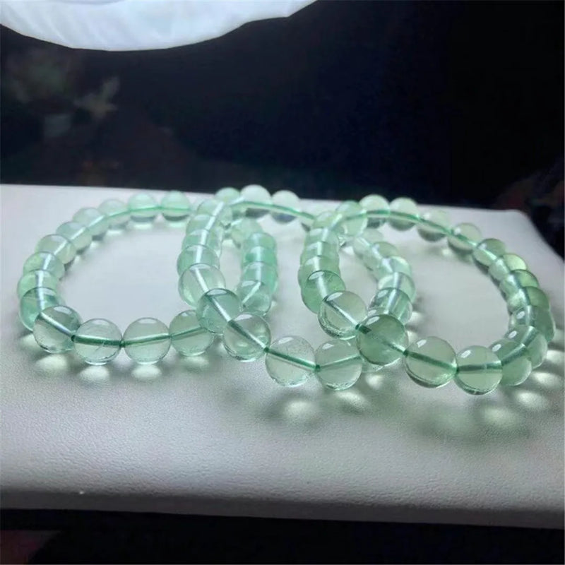 9mm Green Fluorite Quartz Bracelet Healing Gift