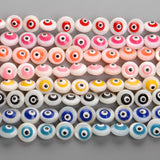 9mm Shell Beads Multicolor Evil Eye Spacer Pearl Beads for Jewelry Making