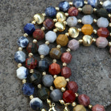 9mm Natural Stone Women Bracelets Charm Big Faceted Beads Bracelets Adjustable