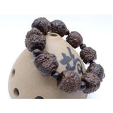 Blackwood Carved Pixiu Bracelet Eighteen Buddha Disciples Beads Bracelet