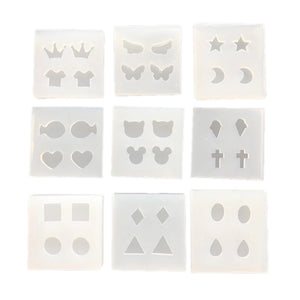 9pcs Earrings Resin Mold Necklace Silicone Mold DIY Jewelry Making Tools