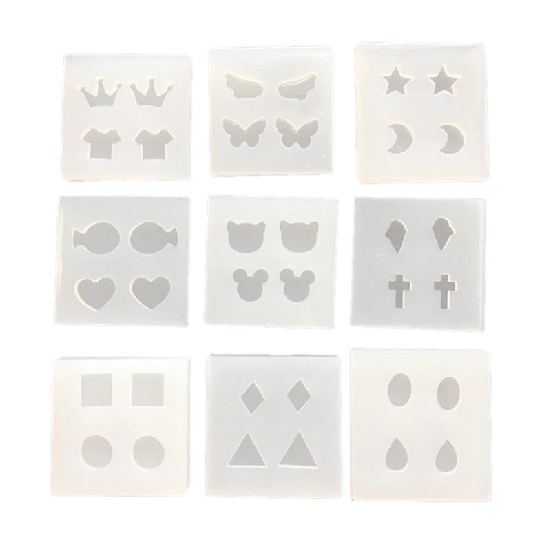 9pcs Earrings Resin Mold Necklace Silicone Mold DIY Jewelry Making Tools